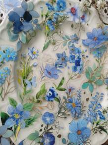 40入組花卉圖案什錦貼紙復古多用途貼紙適用於DIY工藝品裝飾品手帳