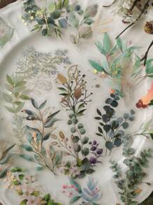 40入組花卉圖案什錦貼紙復古防水貼紙用於DIY工藝品裝飾品手帳 - 彩色 - 查看 3