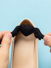 2 CÁI Miếng lót giày màu trơn, phụ kiện thời trang bằng vải đen cho máy bơm - màu đen - Xem 5