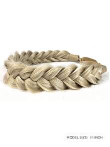 Woven Synthetic Hair Braid Headband - Mocha Brown - View 3