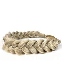 Woven Synthetic Hair Braid Headband - Mocha Brown - View 4