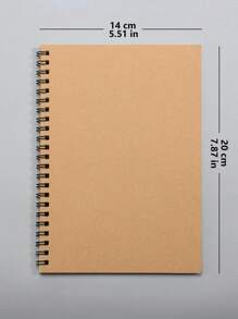 1pc Sổ tay xoắn ốc tối giản - Màu Khaki - Xem 6