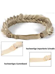 Woven Synthetic Hair Braid Headband - Mocha Brown - View 6