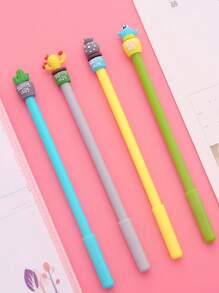 4入組仙人掌設計中性筆 - 彩色 - 查看 2
