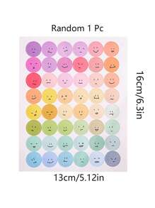 1sheet Random Expression Sticker - Multicolor - View 7