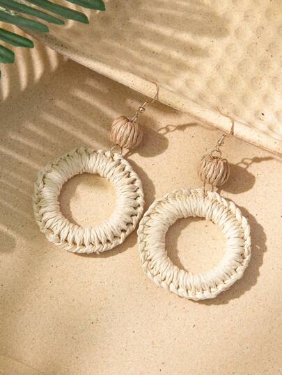 أقراط متدلي دائري روطان