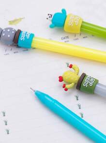 4入組仙人掌設計中性筆 - 彩色 - 查看 4