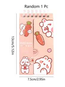 1pc Cartoon Graphic Random Notebook - Multicolor - View 8