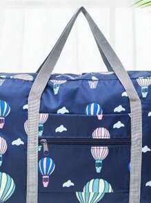Hot Air Balloon Pattern Duffel Bag Clothes Storage Double Handle For Travel, Stuff Bag - Multicolor - View 2