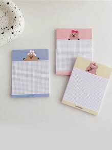 1入組卡通圖案隨機便箋 - 彩色 - 查看 2