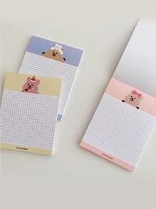 1入組卡通圖案隨機便箋 - 彩色 - 查看 3