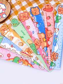 2pcs Cartoon Graphic Random Ruler,Rulers - Multicolor - View 1