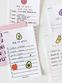 1pc Cartoon Graphic Random Memo Pad - Multicolor - View 3