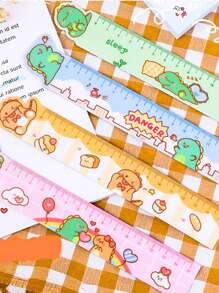 2pcs Cartoon Graphic Random Ruler,Rulers - Multicolor - View 2