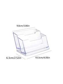 1pc Clear Card Holder - Clear - View 5