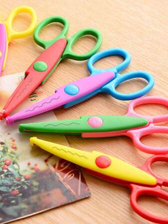1pc Random Kids Safety Art Scissors