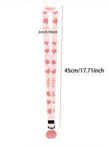 1pc Peach Print Lanyard - Multicolor - View 4