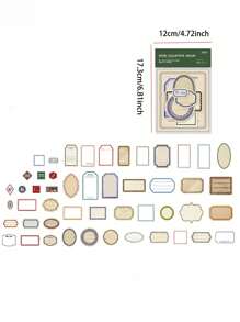 100入組復古材料紙 - 彩色 - 查看 6