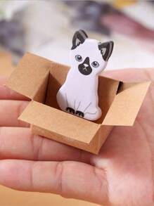 1入迷你卡通貓形便條紙（隨機發貨）