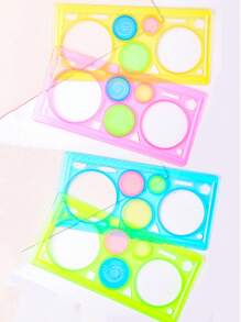 1pc Random Color Spirograph Drawing Ruler,Rulers - Multicolor - View 2