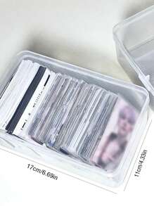 1pc Clear Stationery Storage Box - Clear - View 5