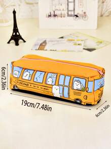 Hộp đựng bút chì ngẫu nhiên hình xe buýt 1pc - Nhiều màu - Xem 5