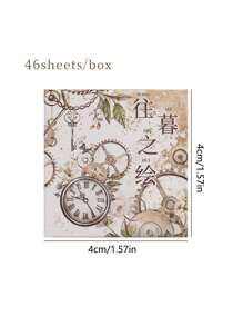 1box Butterfly & Vintage Design Decal - Multicolor - View 7