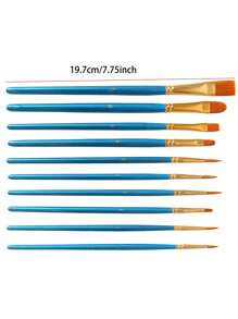 10入组/包隨機畫筆套裝繪畫藝術畫筆適用於丙烯酸油水彩藝術家專業繪畫套件 - 彩色 - 查看 5