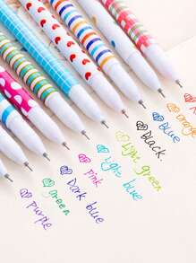 10入組隨機圖案中性筆 - 彩色 - 查看 1