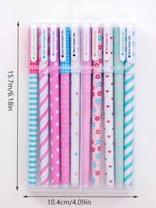 10入組隨機圖案中性筆 - 彩色 - 查看 5