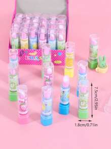 3pcs Lip Balm Shaped Random Eraser Back To School - Multicolor - View 3