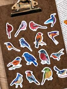 46入組鳥印花貼紙 - 彩色 - 查看 5