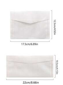 8入組素色信封套裝 - 白色 - 查看 8