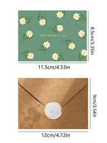 6 cái thiệp chúc mừng in hoa - Nhiều màu - Xem 7