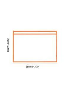 1pc Random Clear File Bag - Clear - View 4