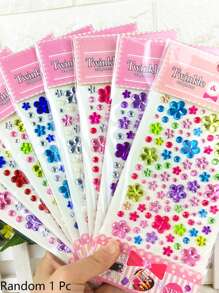 1pc Random Color Crystal Sticker - Multicolor - View 7
