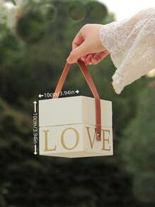 1 hộp giấy gói quà, hộp quà đồ họa chữ cái cho bữa tiệc - trái cam - Xem 5