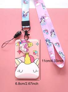 1入組獨角獸樣式隨機卡套附帶繩子 - 彩色 - 查看 6