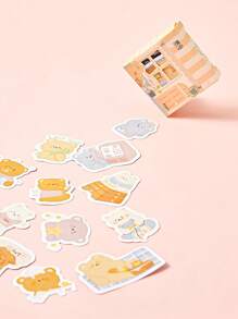 45入組卡通圖案隨機貼紙 - 彩色 - 查看 2