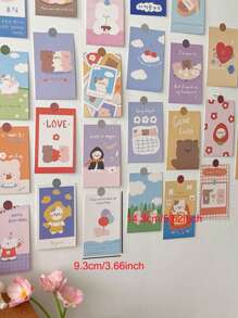 30pcs Cartoon Graphic Postcard - Multicolor - View 4