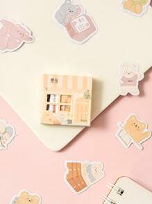 45入組卡通圖案隨機貼紙 - 彩色 - 查看 4