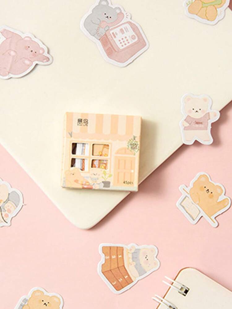 45pcs Cartoon Graphic Random Sticker - Multicolor - View 4