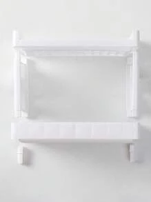 1pc Double Layer Letter Tray - White - View 5