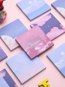 Mô hình phong cảnh 1pc Ghi chú dính ngẫu nhiên - Nhiều màu - Xem 3