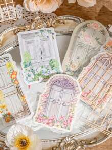 15pcs Door Design Random Decorative Craft Paper - Multicolor - View 2