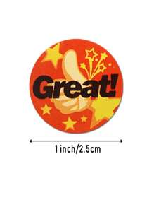 1卷字母圖案隨機膠帶貼紙 - 彩色 - 查看 4