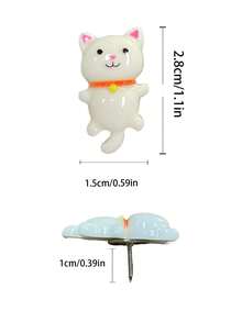 30 piezas Chincheta con diseño de gato - Multicolor - Ver 3