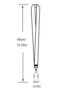 1pc Letter Graphic Lanyard Back To School - Black - View 3