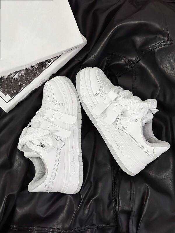 Sporty Skate Shoes Men Laceup Front Sneakers SHEIN USA