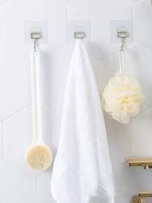 5pcs/set Square Shaped Hook, Simple Stainless Steel Multifunction Wall Hook For Household - Clear - View 4